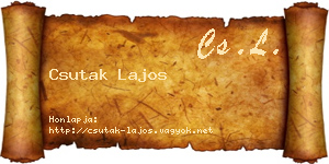Csutak Lajos névjegykártya